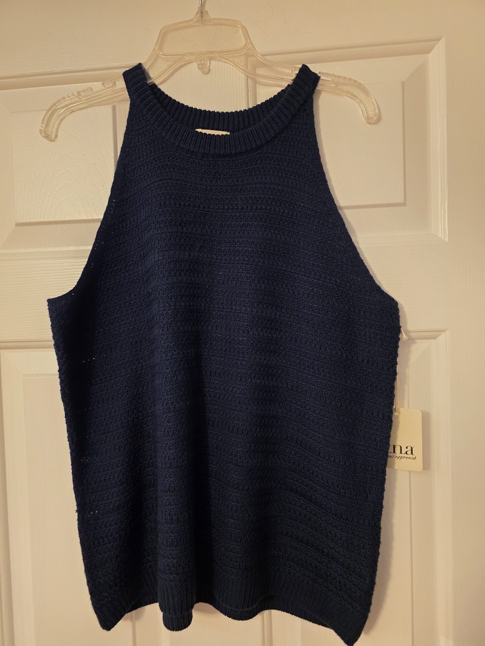 A.N.A Women's Navy Sleeveless Knit Sweater Tank